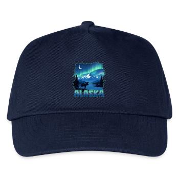 Alaska Lights Aurora Borealis Beobachtung Alaskas - Kinder Basecap - Navy - Vorne