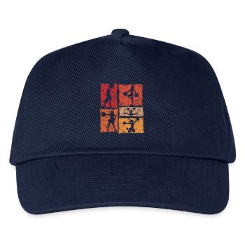Cheer Squad Cheerleader Sport Vintage Stil - Kinder Basecap - Navy - Vorne