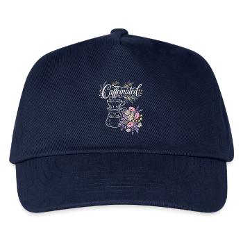 Caffeinated Coffee Flowers - Kids’ Baseball Cap - navy - Front