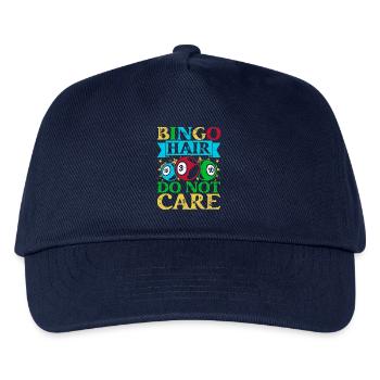 Bingo Game Bingo Hair Do Not Care Bingo - Kids’ Baseball Cap - navy - Front