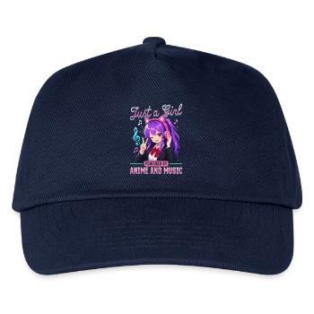 Anime and Music Chibi - Kids’ Baseball Cap - navy - Front