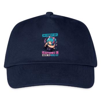Anime and Music Chibi - Kinder Basecap - Navy - Vorne