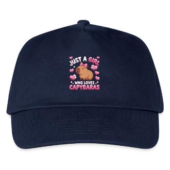 Just a Girl Who Loves Capybaras - Kids’ Baseball Cap - navy - Front