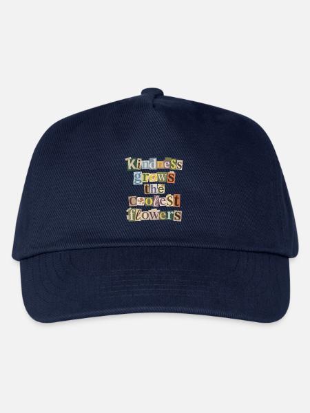 Freundlichkeit Lässt Die Coolsten Blumen Wachsen - Kinder Basecap - Navy