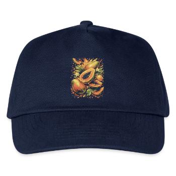 Papaya Tropic exotische Fruchtspritzkunst - Kinder Basecap - Navy - Vorne