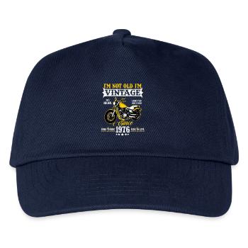 1976 Vintage Vintage Motorcycle Birthday Gift - Kids’ Baseball Cap - navy - Front