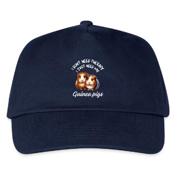 Flauschiges Meerschweinchenpaar - Kinder Basecap - Navy - Vorne