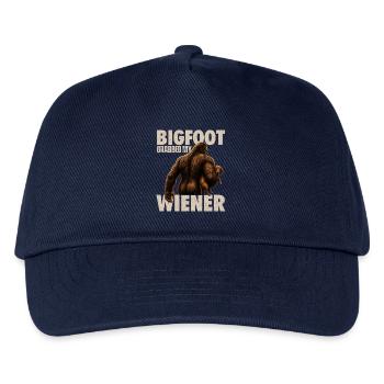 Bigfoot schnappte sich meinen Wiener – Sasquatch-Camping - Kinder Basecap - Navy - Vorne