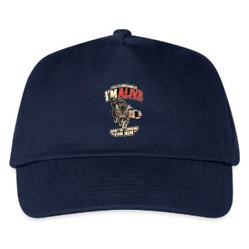 Schrödingers Katze Alive Physik Humor Shirt - Kinder Basecap - Navy - Vorne