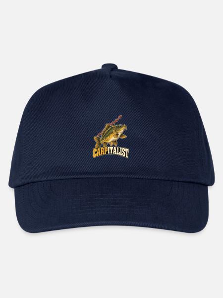 Carpitalist Karpfen Angeln Wortspiel Shirt - Kinder Basecap - Navy