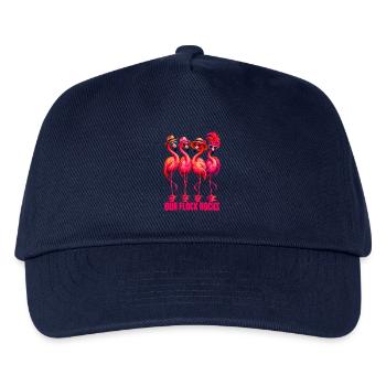 Our Flock Rocks Flamingo Summer Vacation - Kinder Basecap - Navy - Vorne