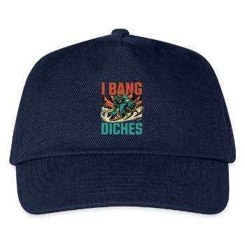 Ditch Banging Schlittenfahrer – Schneemobil Schneemobilfahren - Kinder Basecap - Navy - Vorne