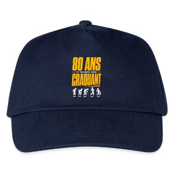 80 Jahre und noch immer knackig - Kinder Basecap - Navy - Vorne