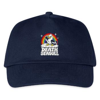Death Seagull – Heavy Metal Möwe - Kinder Basecap - Navy - Vorne