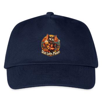 Fledermaus-Notfall Latte - Kinder Basecap - Navy - Vorne
