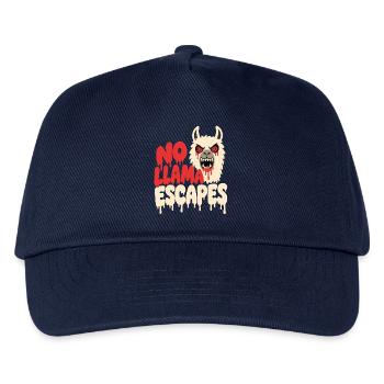 Horror-Lama – No Llama Escapes - Kinder Basecap - Navy - Vorne