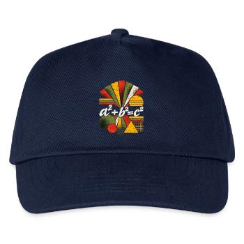 Satz des Pythagoras – Mathematische Wissenschaftsgleichung - Kinder Basecap - Navy - Vorne