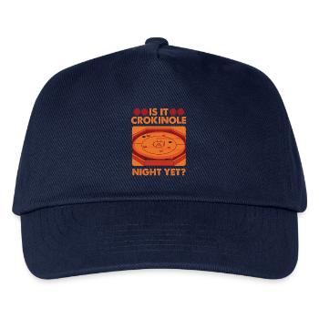Crokinole Night Yet? Brettspiel Abend Crokinole - Kinder Basecap - Navy - Vorne