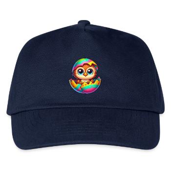 hibou mignon oeuf de Pâques dessin animé hatch coloré - Casquette de baseball Enfant - marine - Devant