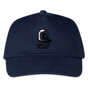Weltkugel / World Globe - Save The Planet_2c - Kinder Basecap - Navy - Vorne