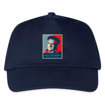 "Lassalle-Obama für Präsidenten" - Kinder Basecap - Navy - Vorne