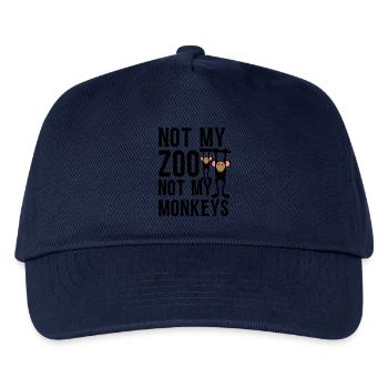 not my Zoo not my Monkeys 1 - Kids’ Baseball Cap - navy - Front