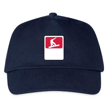 frame shield name text drive snowboard jump sp - Kids’ Baseball Cap - navy - Front