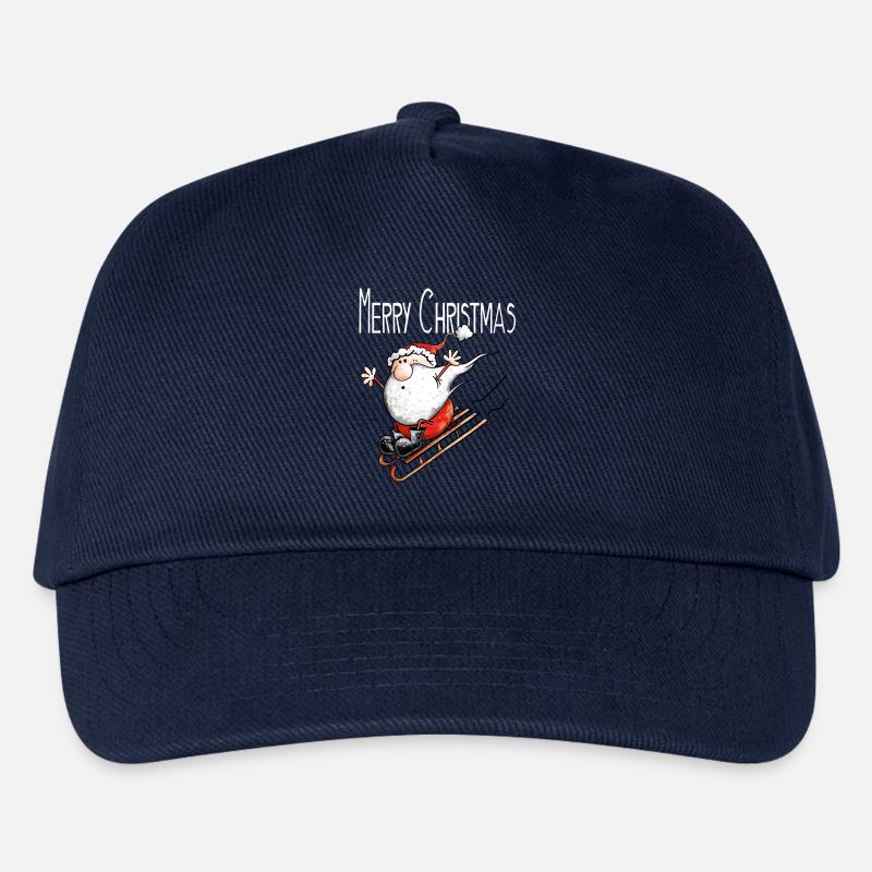 Merry Christmas Weihnachtsmann auf Achse - Comic - Kinder Basecap - Navy