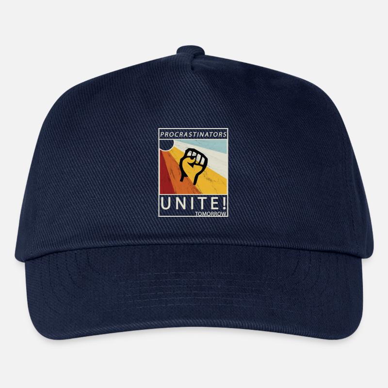 Procrastinators Unite Tomorrow Faul sein Geschenk - Kinder Basecap - Navy