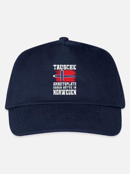 Tausche Arbeitsplatz Gegen Hütte In Norwegen - Kinder Basecap - Navy