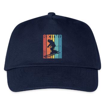 Ski palette couleurs rétro - Casquette de baseball Enfant - marine - Devant