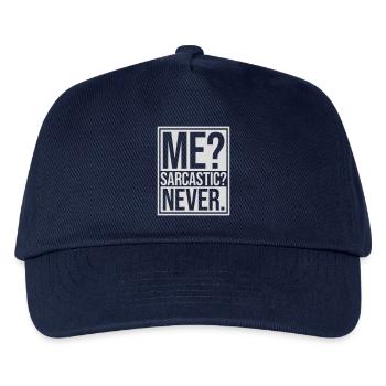 me sarcastic never Zitat - Kinder Basecap - Navy - Vorne