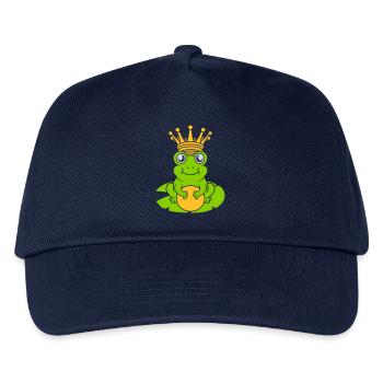 Verzauberter Froschkönig sitzt Seerose - Kinder Basecap - Navy - Vorne