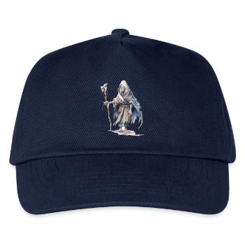 Nécromancien avec cape et bâton de crâne - Casquette de baseball Enfant - marine - Devant
