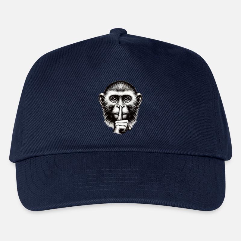 Schweigender Affe - Logo - Kinder Basecap - Navy