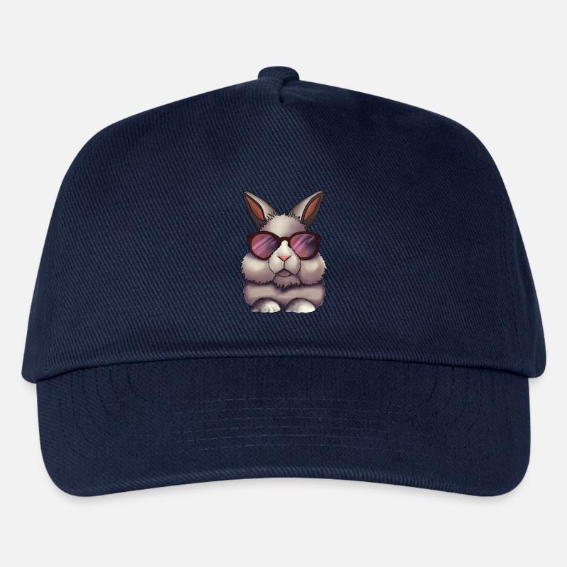 Stylischer Hase – Cooles Tiermotiv - Kinder Basecap - Navy