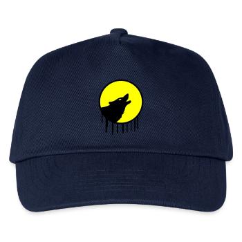 wolf full moon - Kids’ Baseball Cap - navy - Front
