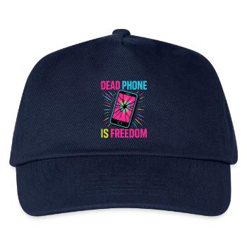 Dead Phone is Freedom - Kinder Basecap - Navy - Vorne