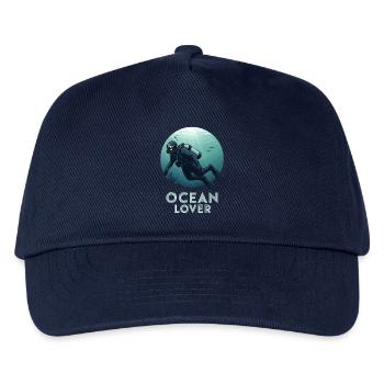 Taucher Ocean Lover Unterwasser für Taucherfreunde - Kinder Basecap - Navy - Vorne