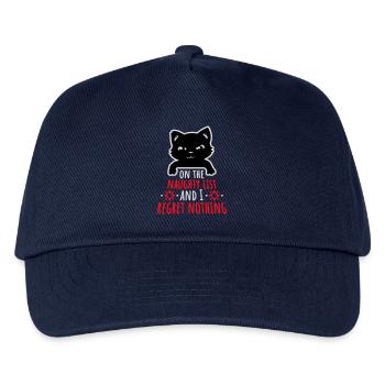 On the naughty list and regret nothing Böse Katze - Kids’ Baseball Cap - navy - Front