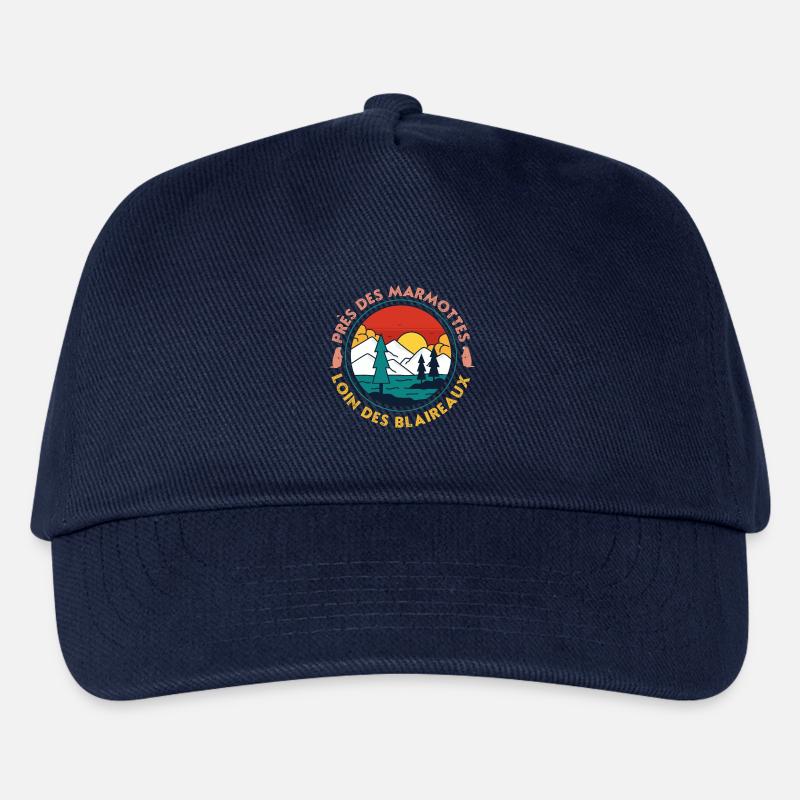Sunset Mountain Pine Lake - Kinder Basecap - Navy