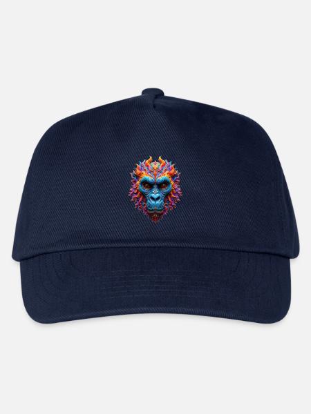 Lebendiger Flammen-Gorilla - Kinder Basecap - Navy