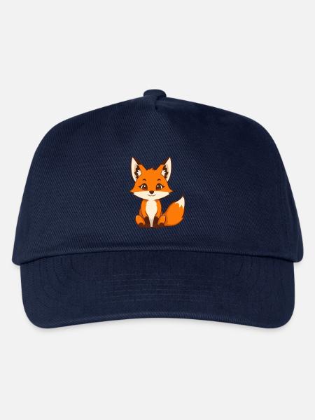 Niedlicher Fuchs Geschenk Naturliebhaber Wanderer - Kinder Basecap - Navy