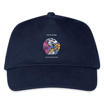 Ride The Last Wave Surfer Skull Ocean Gift - Kids’ Baseball Cap - navy - Front