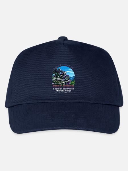 Vintage Motorbike Canyon Free Rider-Design. - Kinder Basecap - Navy