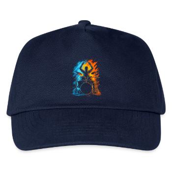Schlagzeuger Drummer Herren Kinder Schlagzeug - Kinder Basecap - Navy - Vorne