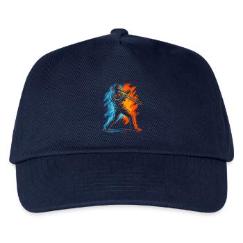 Posaune Posaunenspieler Kinder Herren Posaunist - Kinder Basecap - Navy - Vorne