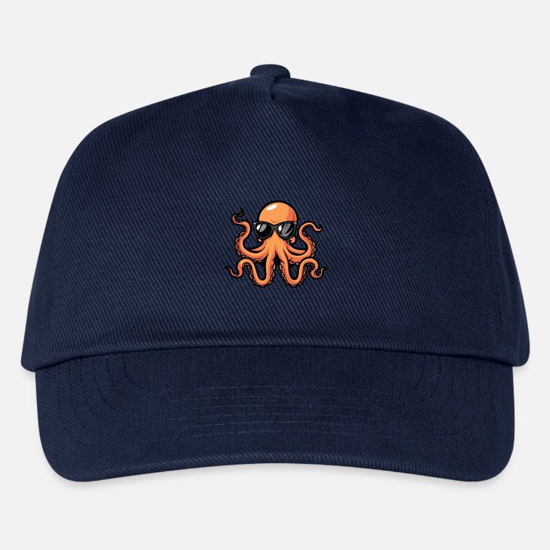 Oktopus Cool Tier - Kinder Basecap - Navy