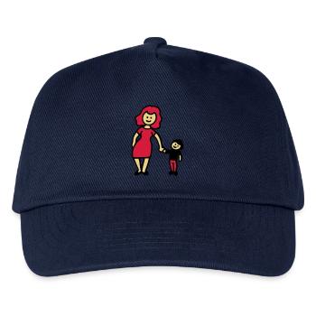 Mère / grand-mère + enfant 3 - Casquette de baseball Enfant - marine - Devant