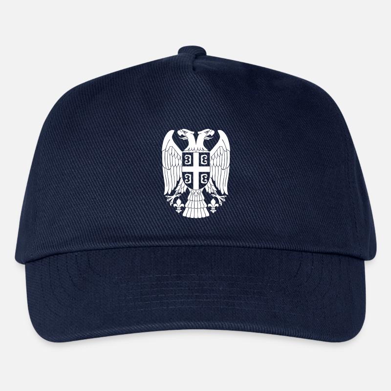 Serbien Adler Weiss - Kinder Basecap - Navy